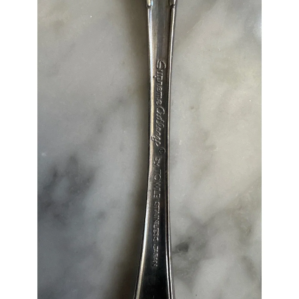 Towle Winter Rose Stainless Iced Tea Spoons Set of 4 Supreme Cutlery Japan 7.5